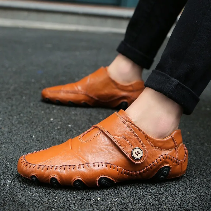Mens Leather Business Casual Stores Shoes With Soft Sole Business