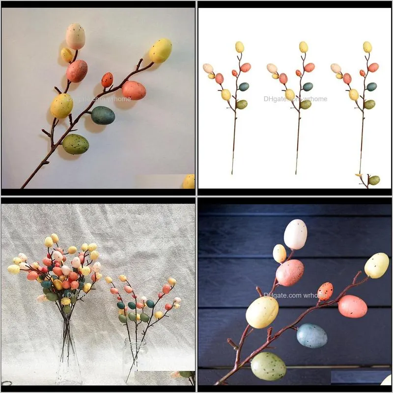 3/6 branches easter egg decorations stylish flower arrangement decor easter egg tree decor branch adornment for home living room