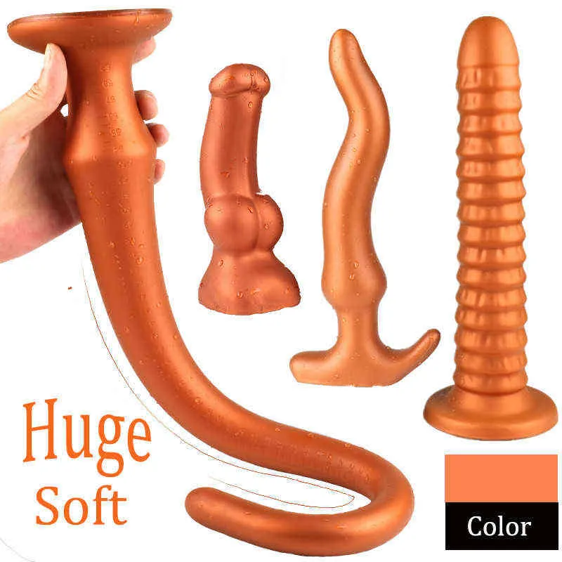 NXY Zabawki Anal Sex Shop Nowy Soft Plug Duża Butt Mężczyzna Prostaty Masażer Pochwy Anus Dilator Dorosłych Zabawki erotyczne dla kobiet Men 1125