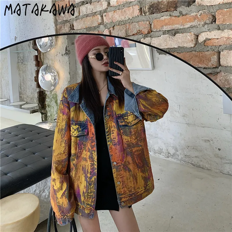 Graffiti jean jacket online womens