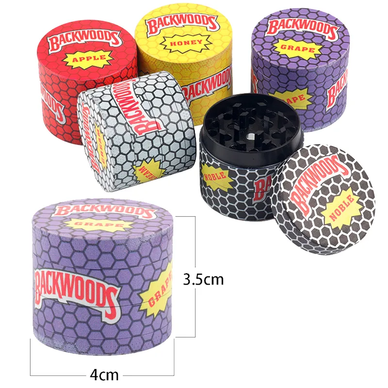 Backwoods Sharpstone Herb Grinder Diameter 40mm 50mm 55mm 63mm HonyComb-slijpmachines schip door zee 4 Layer Smoking GR303