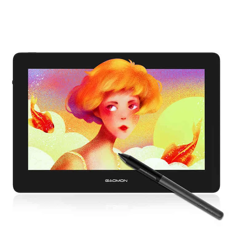 GAOMON PD1320 13.3-Inch Digital Graphics Tablet Monitor Full Laminated HD 86% NTSC Color Gamut Screen Drawing & Painting