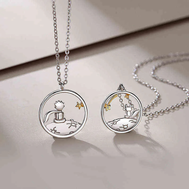 Мода пара принц маленькая лиса подвеска личности ожерелье валентина годовщина подарок ювелирные изделия G1206