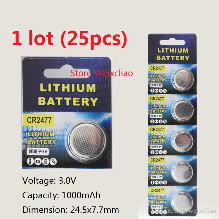 25 Pack CR2477 3V Lithium 1inch Coin Cell Batteries Long Lasting Li Ion  Technology From Weixcliaon, $30.76