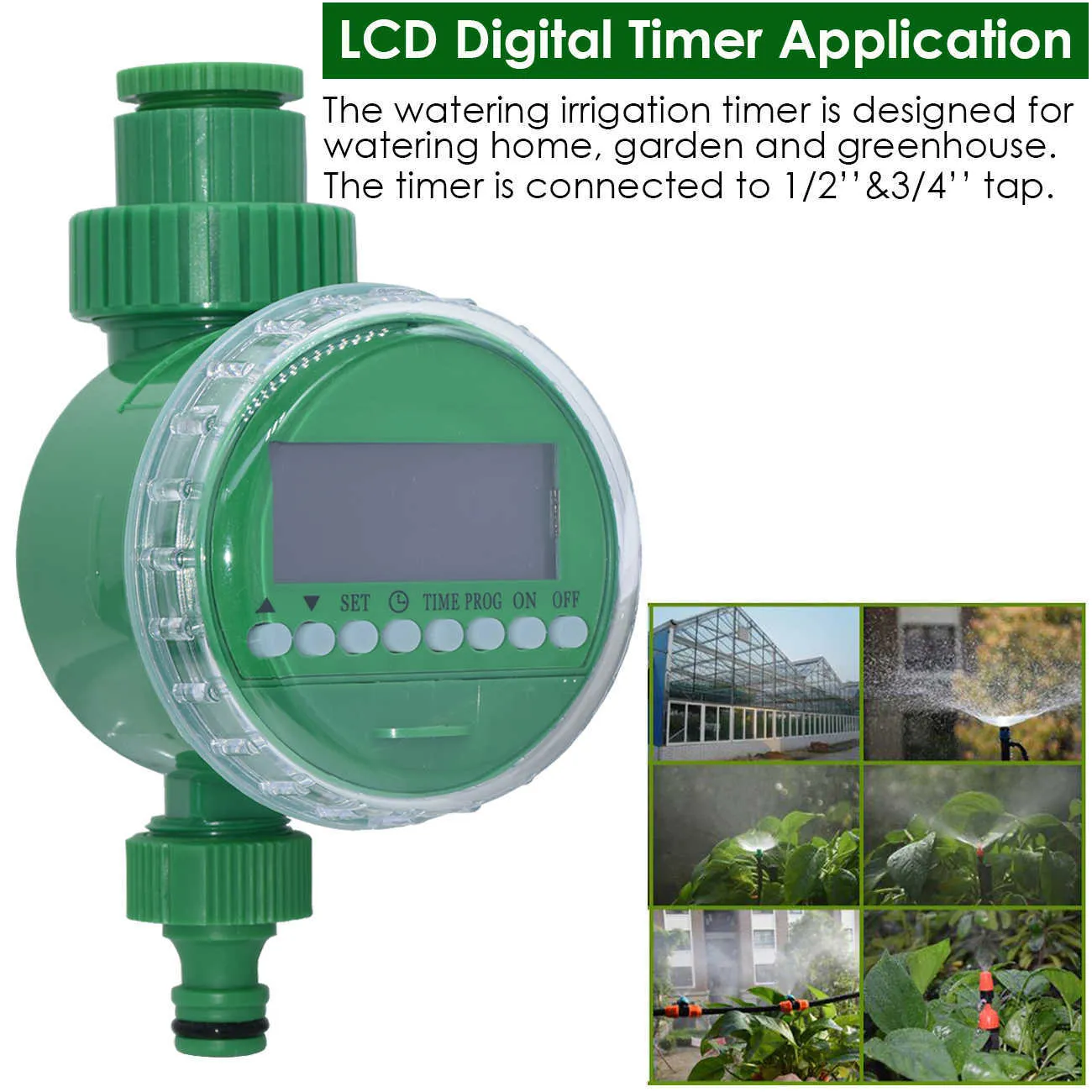KESLA Garden Automatic Watering System LCD Timer Drip Irrigation 1/2&3/ ...