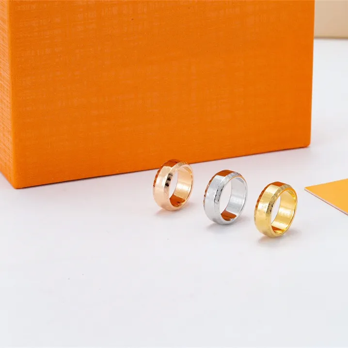Plain Ring Printed New Style Simple Fashion Letter Rings High Quality Titanium Steel smyckenförsörjning