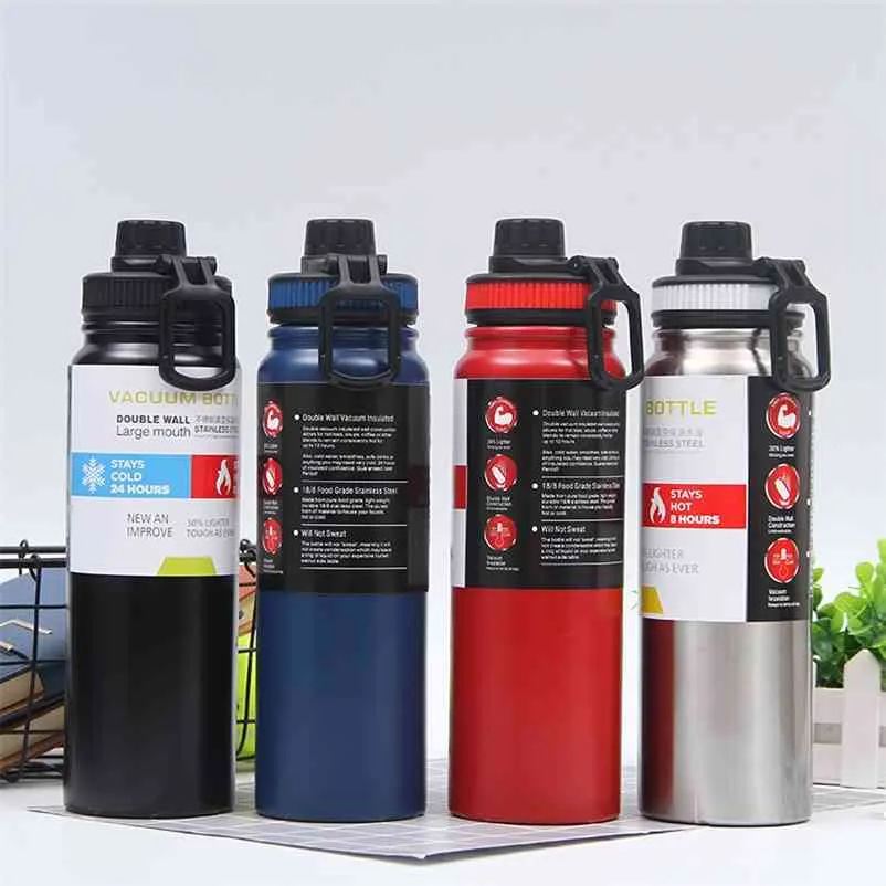 Durable Stainless Steel Water Bottle - Portable Thermos Flask for ...