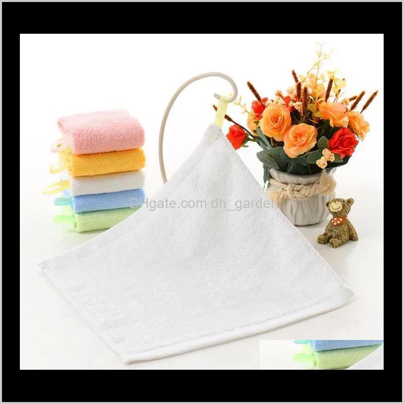 kindergarten face towel square wiping hands plain bamboo fiber small square kindergarten wipe face hand towels 25*25cm sn2284