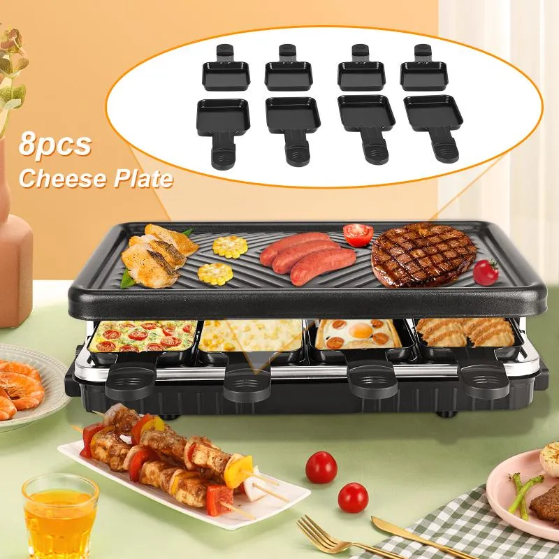 Pans 1300W Raclette Table Grill Electric Korean BBQ Indoor Cheese