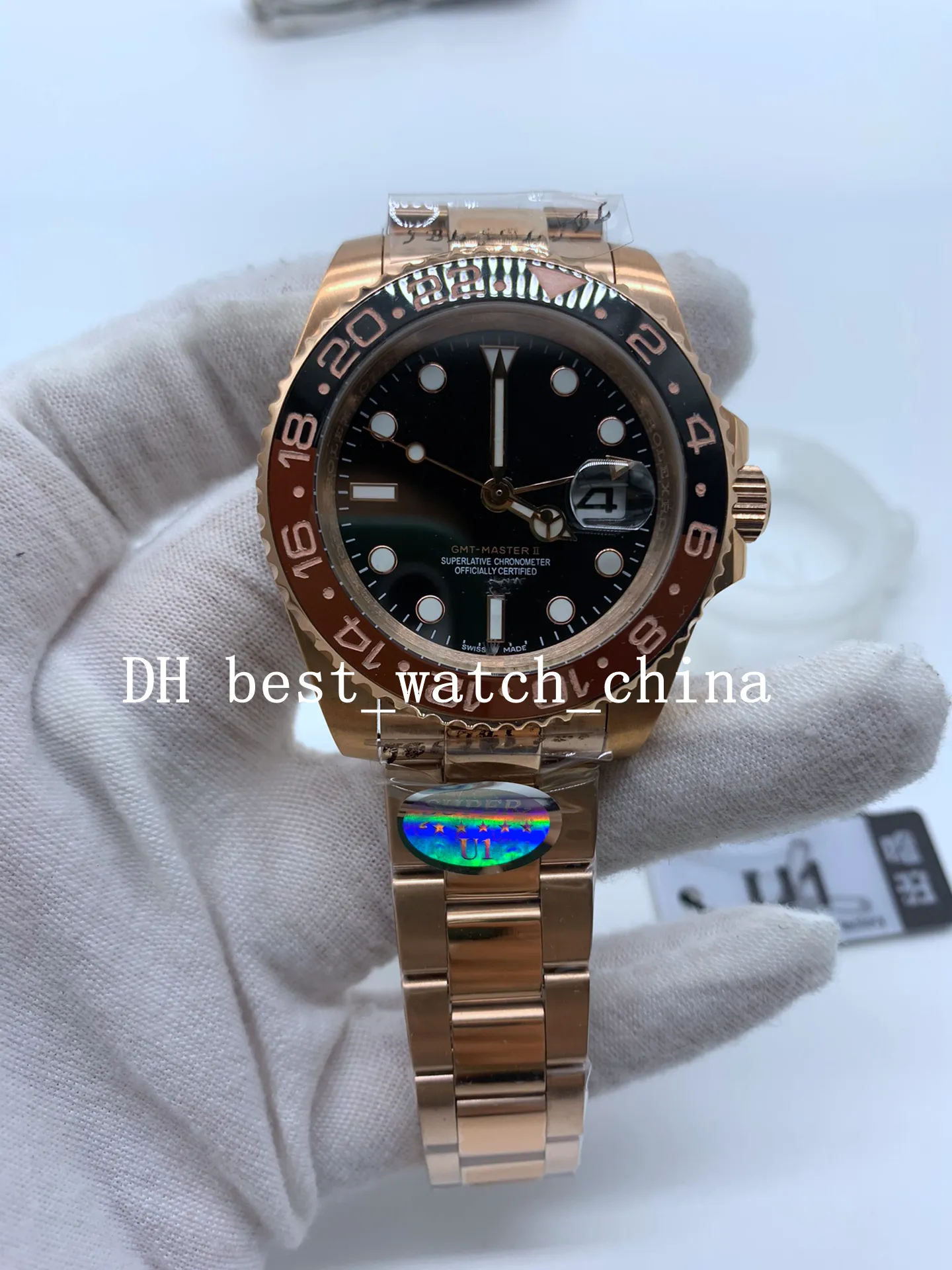 U1 hot items luxe horloge hoge kwaliteit horloges heren 40 mm rose goud 126715 roestvrij staal 2813 beweging automatisch mechanisch