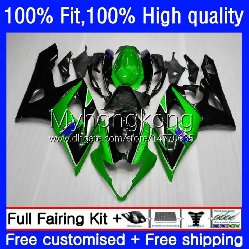 Injection Mold Bodys For SUZUKI GSXR1000 K5 GSX-R1000 05 06 Motorcycle Bodywork 26No.48 GSXR 1000CC 1000 CC Light green 2005 2006 GSXR-1000 2005-2006 OEM Fairing