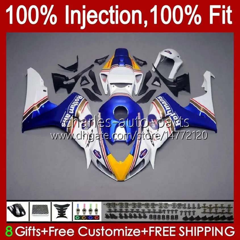 Carrocería OEM para HONDA Injection CBR-1000 CBR Rothmans Blue 1000RR 1000 CC RR 2006-2007 Cuerpo 59No.156 CBR1000 RR CBR1000RR 06 07 CBR1000-RR 1000CC 2006 2007 Kit de carenado