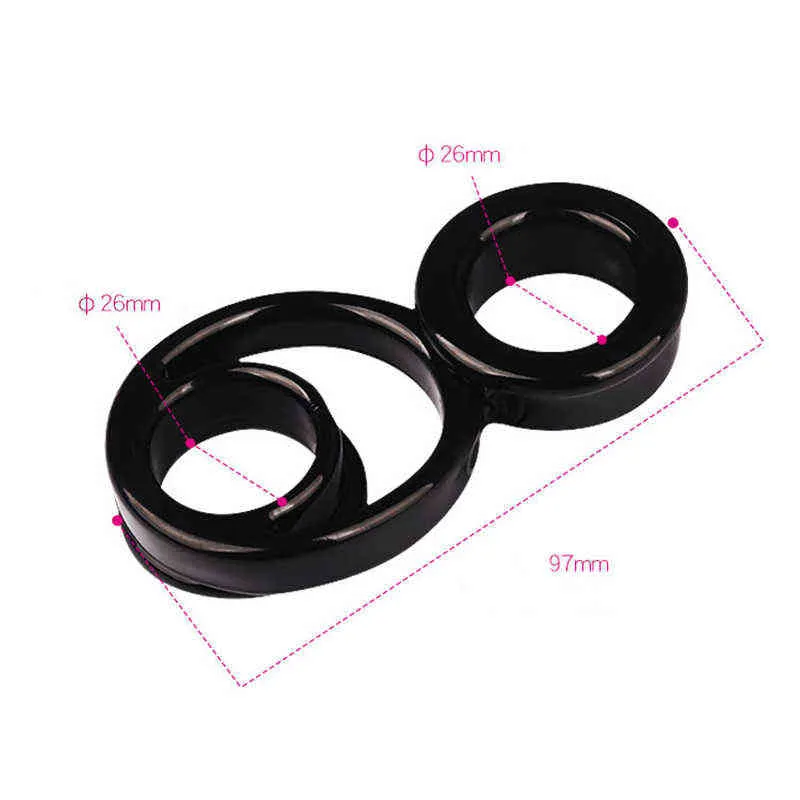 NXY Cockrings No Vibrator Penisrings Scrotum Cockring Sex Toys for Men Male Delay Ejaculation Strapon Double Ring on Penis Erotic Shop 0214