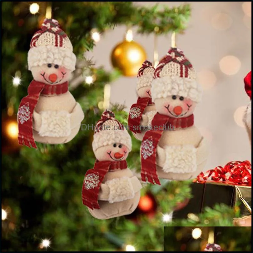 Chuangda Order Christmas Snowman Tree Pendant Plush Puppet Home Decoration 008