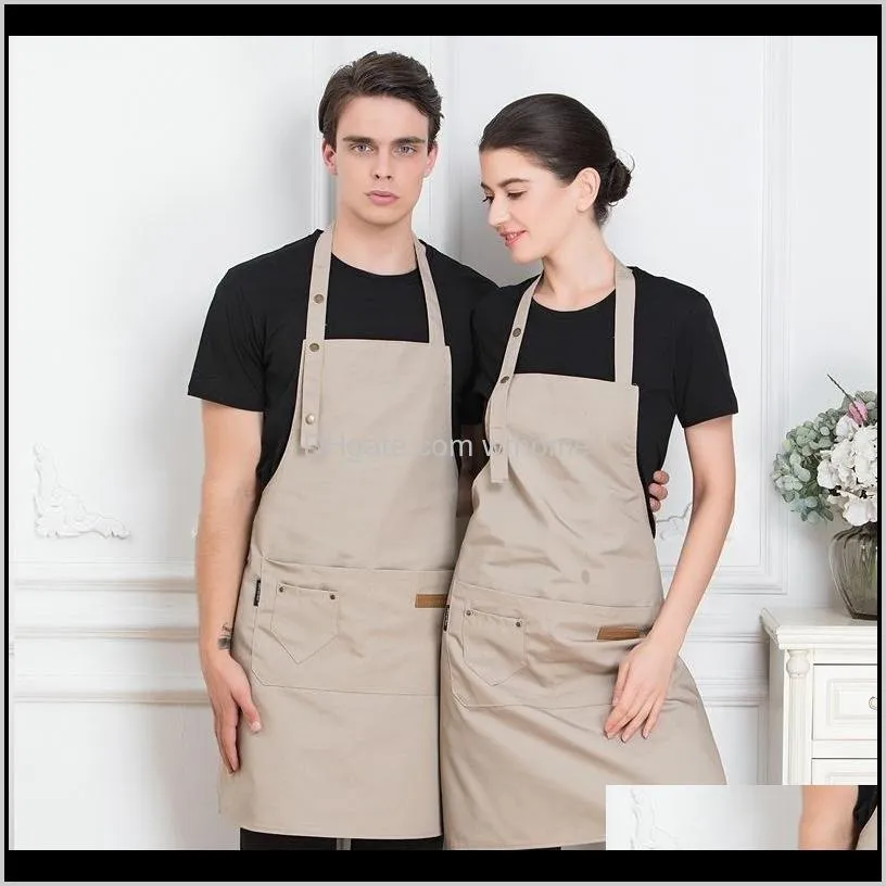 waterproof anti-oil polyester apron restaurant cooking chef bib kitchen&gardening