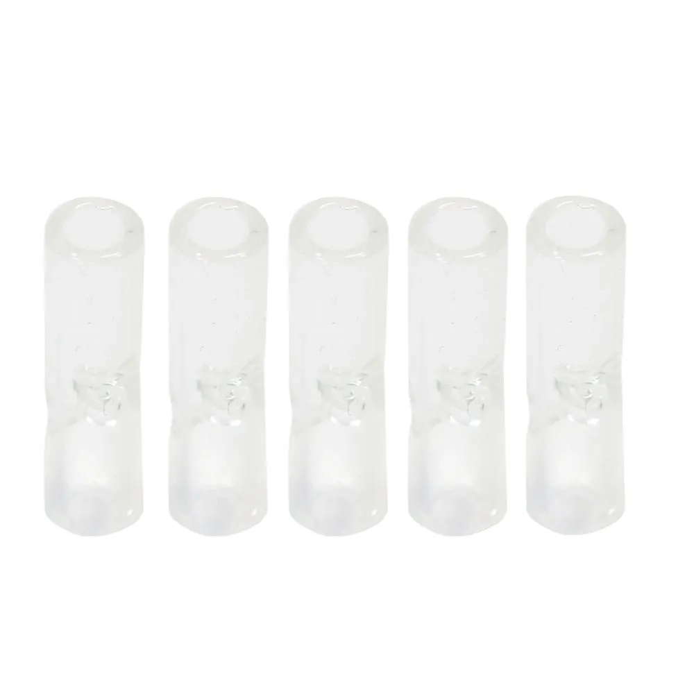 2021 Diameter 8/10/12 MM Smoking Glass Tips Reusable Filter For Tobacco Dry Herb Rolling Paper 35mm Length Cigarette Mouthpiece Round Head