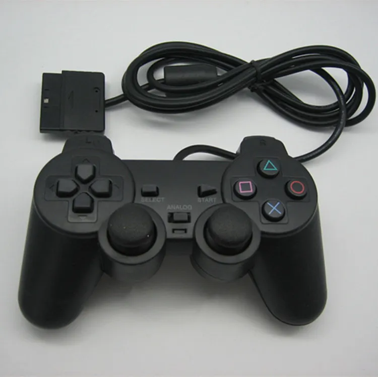 공장 가격 Playstation 2 유선 Joypad 조이스틱 PS2 콘솔을위한 게임 컨트롤러 Gamepad DOWL Shock