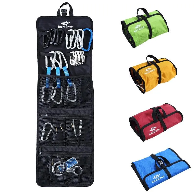 Koorden, Slings en Webbing Multifunctionele vouwen Klimmen Rock QuickDraw Sling Carabiner Haak Gear Wandapparatuur Collectie Schikzak