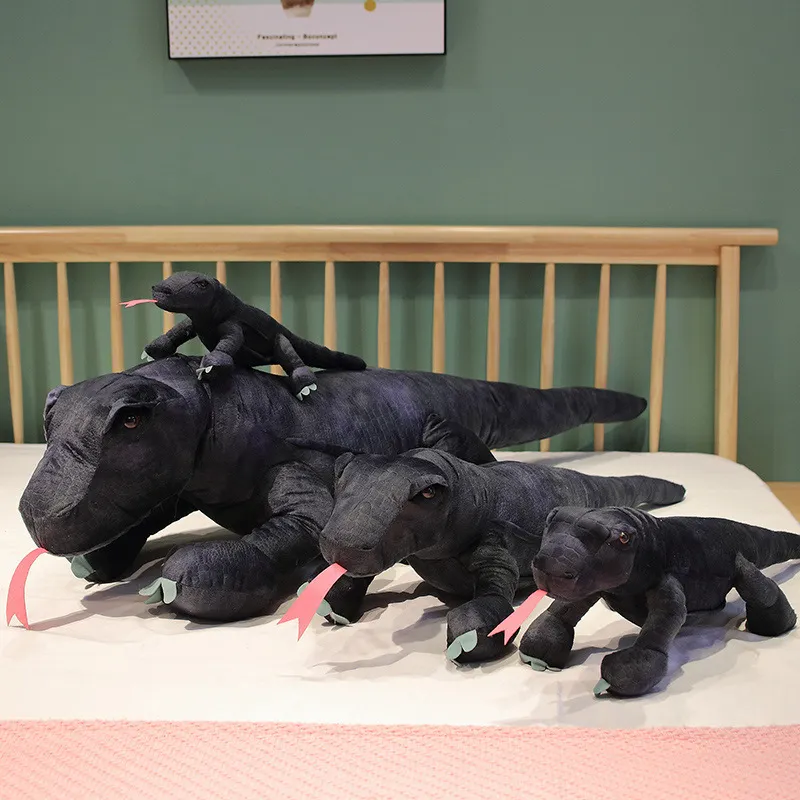 Tillverkare av ny grossist Komodo Dragon Monitor Lizard Plush Leksaker Ställ in en fotogåva