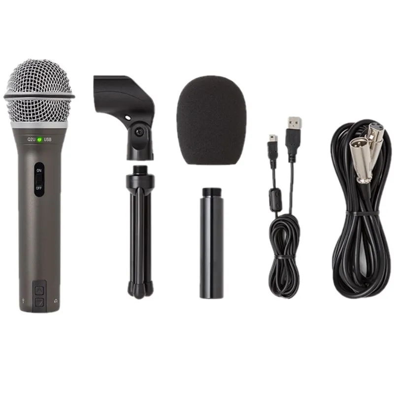 Microphone dynamique portable 100% d'origine Samson Q2U avec XLR et USB I/O de haute qualité