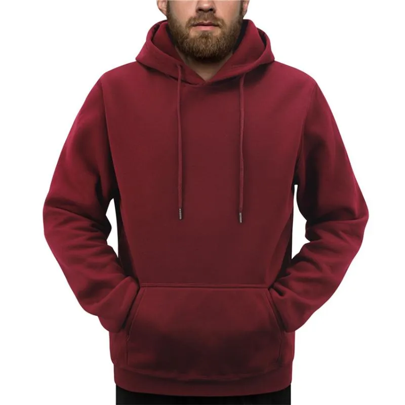 Men's Hoodies & Sweatshirts 2021 Pure Color Men Sportswear Fashion Brand Print Mens Pullover Hip Hop Tracksuit Hoodie Sweats S-3XL