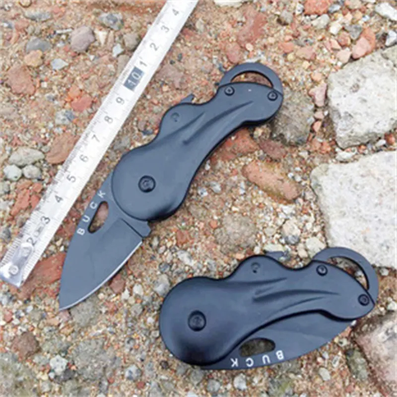 B27 Mini Pocket Folding Kniv 440c Blade Aluminium med flasköppnarehandtag för utomhus camping Jakt Survival EDC-verktyg