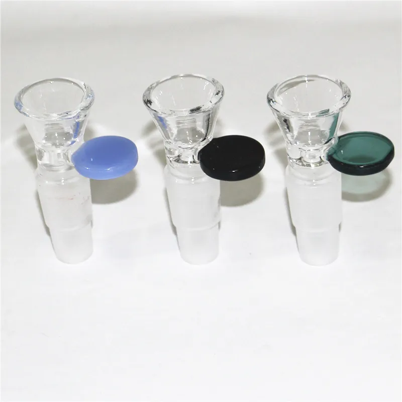 Hookahs 14mm en 18mm 2 in 1 glazen kommen Mannelijke Joint Slide Bowl Piece Roken Accessoires voor Bongs Water Pijpen Ash Catchers Bowl