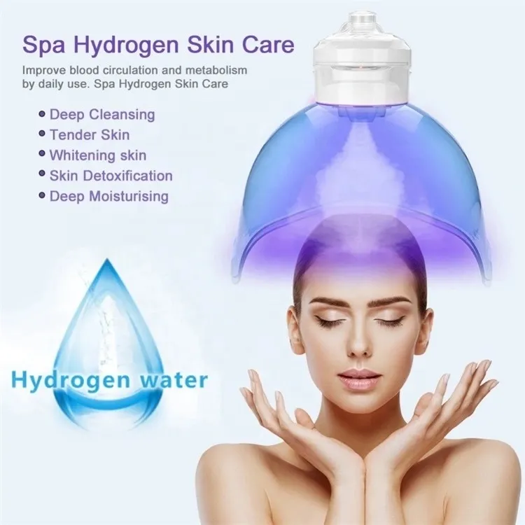 Hot Portable H2O2 Oxygen Spray Facial Machine PDT Therapy LED Beauty Equipment SPA Masks 3 Color Hydrogen Face Steamer Skin Care Device for Rejuvenation Exfoliator