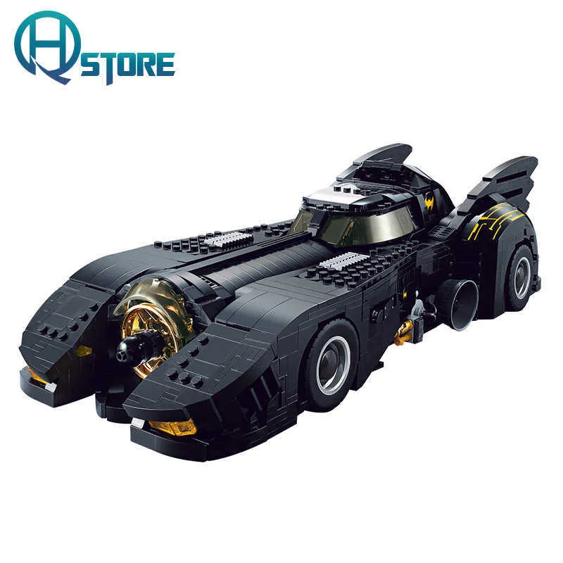 1778 قطعة عالية التقنية في نهاية المطاف Batmobile الخالق ضوء سيارة مجموعة كتل بناء كتل MOC-15506 الطوب اللعب هدايا عيد ميلاد للأطفال Q0624