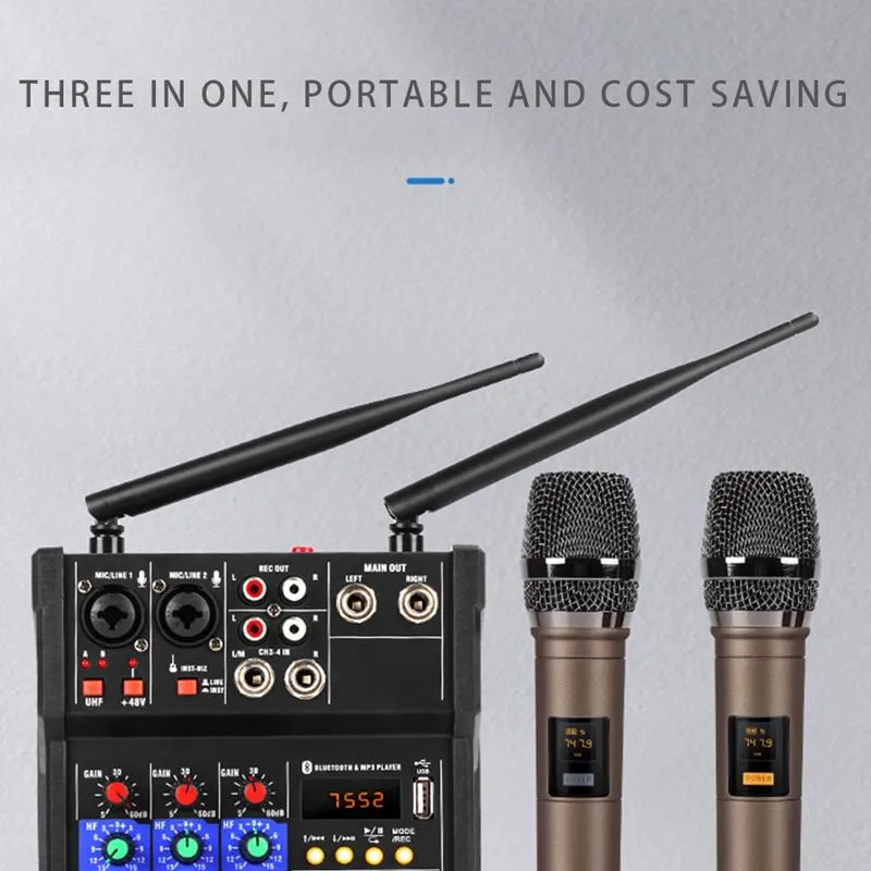 Mixing console on sale wireless microphone