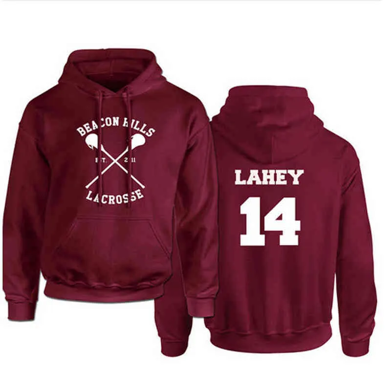 Lightweight Fleece Red Hooded Sweatshirt For Men And Women Wolf
