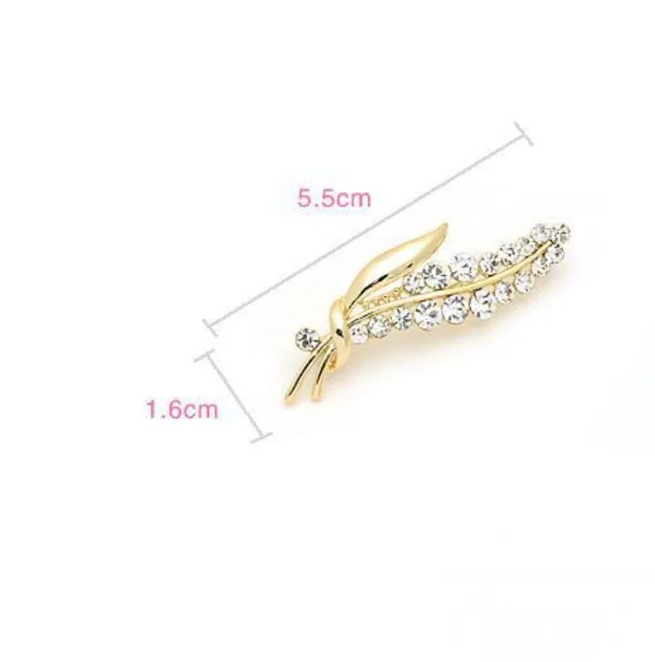 Pins, Jewelryfashion Women Brooch Pins Leaf Luxury Rhinestone Bouquet Brooches Creative Womens Clothing Aessories Drop Delivery 2021