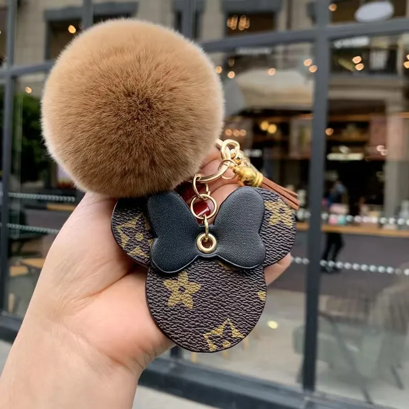 2021 Designer Animal Cartoon Keychain For Women And Men Cute Round