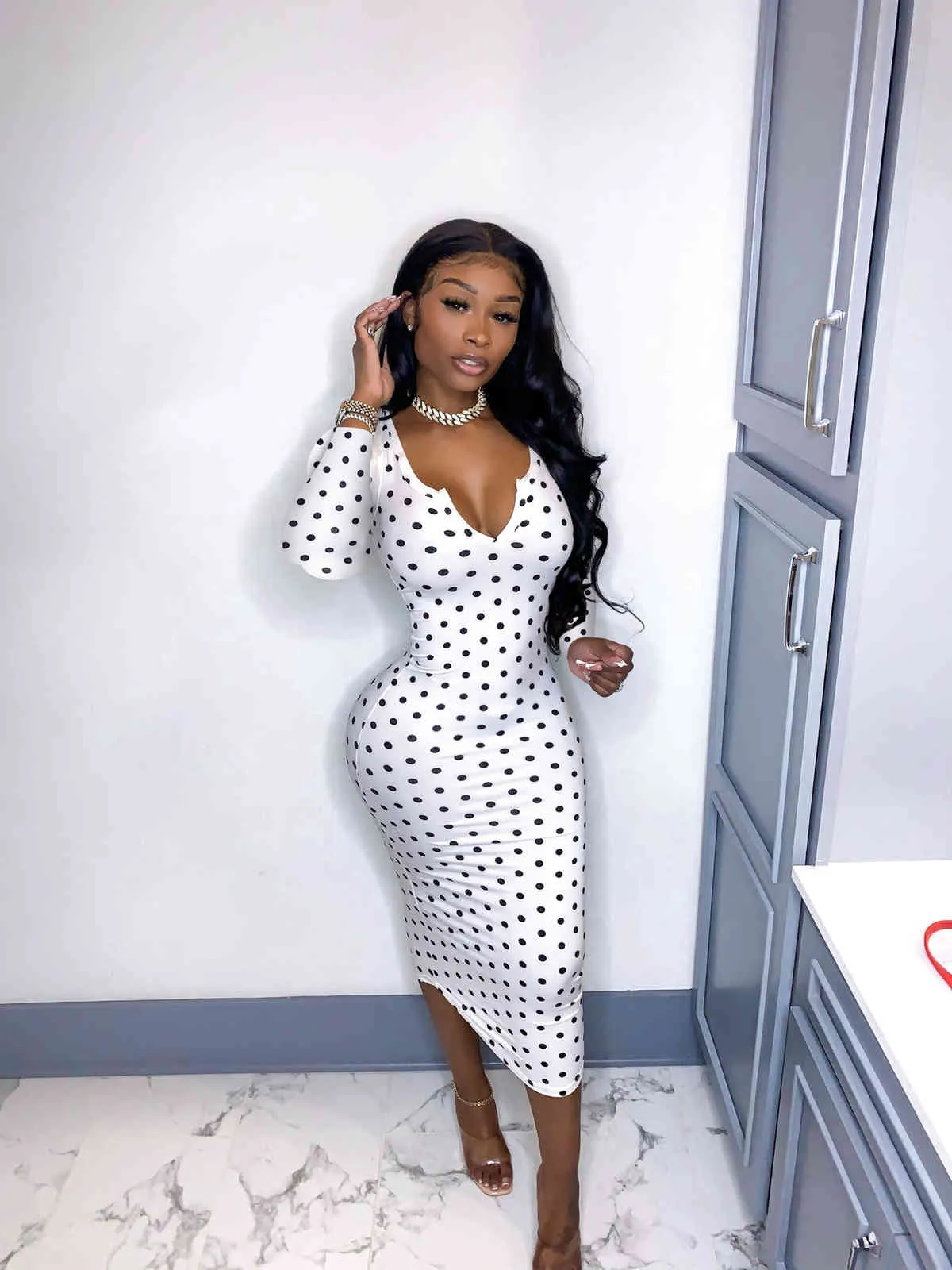 black short long sleeve dress Women's Dionne Mini in Size Large by Outcast Color:Black White dressing table price 5000 Great for any cup Long Sleeve High Neck