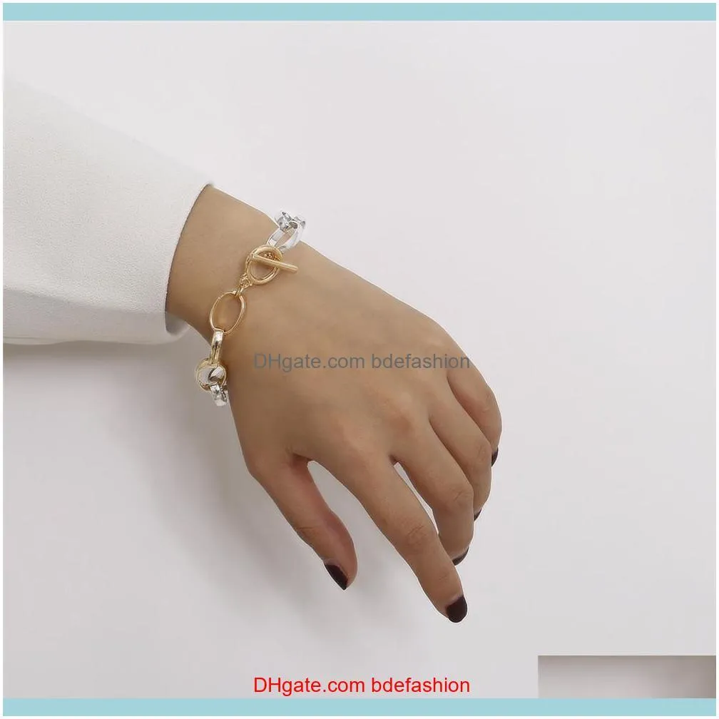 Women Bracelets Gold And Silver 2 Colors Connected Fashion Jewelry Business Clothing Accessories