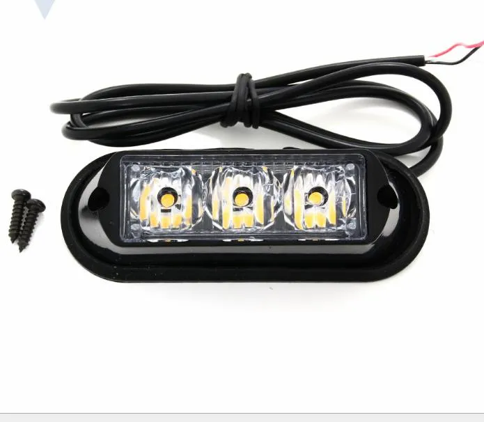 2021 3 LED étanche voiture camion lampe de secours Flash voyants d'avertissement voiture auto camion barre lumineuse led lumière stroboscopique