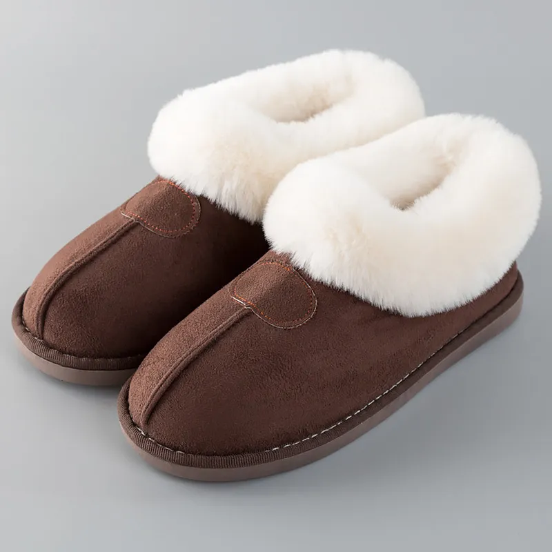 Girls Fur slippers women Winter Indoor shoes Flock Non slip 2019 New Home slipper Claquette fourrure K722