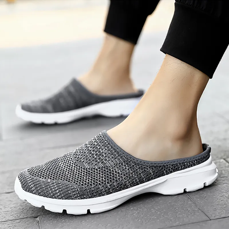 Summer Mesh Shoes Breathable Men Sandals Non-slip Sneakers Clogs Slippers Women Flats Outdoor Walking Casual Couple Shoes Men