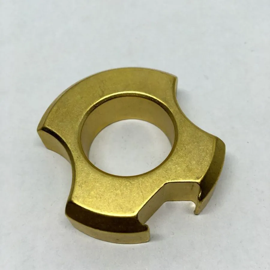 12mm de brass de brass tigre puro de cobre edc anel de defesa autoconseff -chaves designer criativo criativo