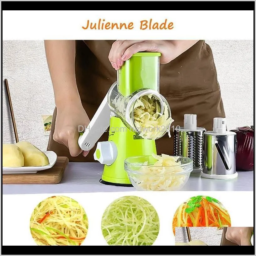 manual vegetable cutter slicer kitchen accessories multifunctional round mandoline slicer potato chopper with 3 blades cheese gadgets