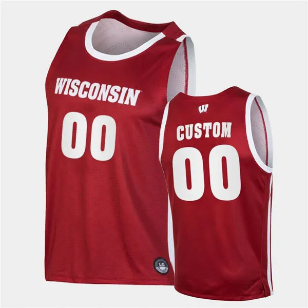 Basketbol Özel Wisconsin Basketbol Dikişli Jersey Lorne Bowman II Tyler Wahl Steven Crowl Jahcobi Neath Jordon Davis Carter Gilmore Car