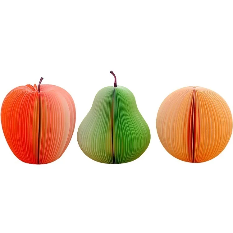 Party Favor Creative Fruit Shape Notes Paper Cute Apple Lemon Pear Notes Strawberry Memo Pad Sticky Paper School Office Supply T2I52187