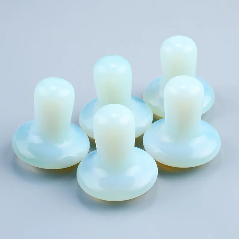 100% Naturalny Opal Jade Gua Sha Masaż Mini Grzyb Kształt Aventurine Guasha Masażer Board Scraper Chin Oet Facial Masaż