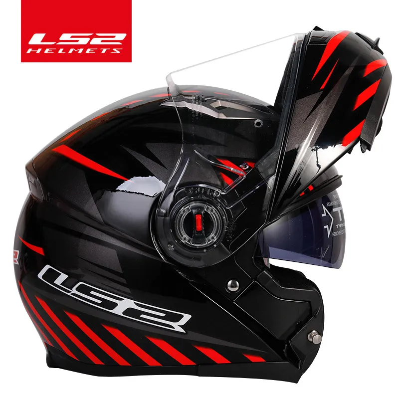 Capacete LS2 casque de moto rabattable ls2 ff370 casques à double visière casco moto Certification ECE
