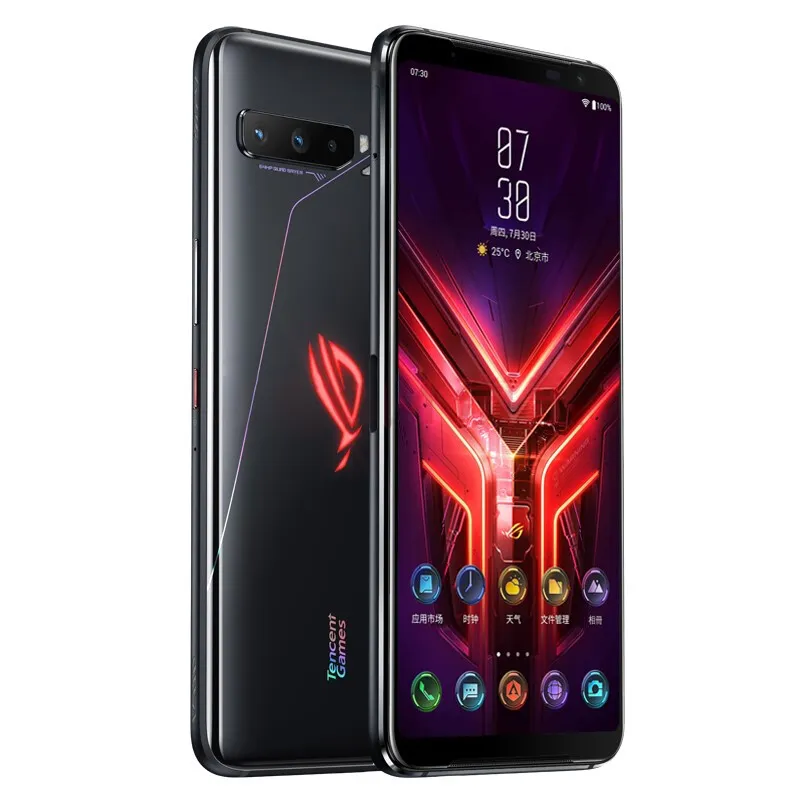 الأصلي ASUS ROG 3 5G الهاتف المحمول الألعاب 12 جيجابايت RAM 128GB 256GB ROM Snapdragon 865 Plus Android 6.59 "AMOLED ملء الشاشة 64MP 6000mAh OTA الوجه الهواتفية الهاتف الخليوي الذكية