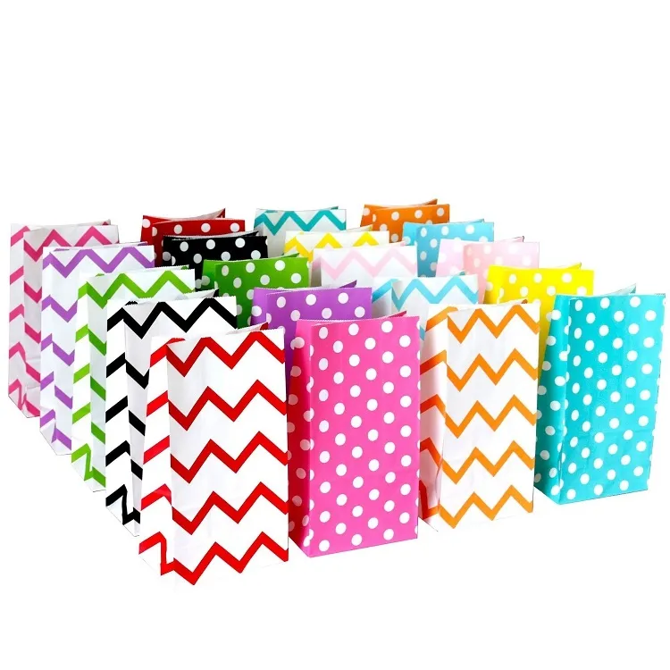 Party baking Christmas wrapping bag colorful polka dot paperbag food gift Packaging Paper 10 color T2I52273