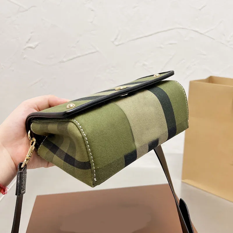 Flip Mailbag Bag Single Shoulder Bags Messenger Handbags Women Stripes Crossbody Handbag Fashion Flap Canvas Purse Plaid Wallet