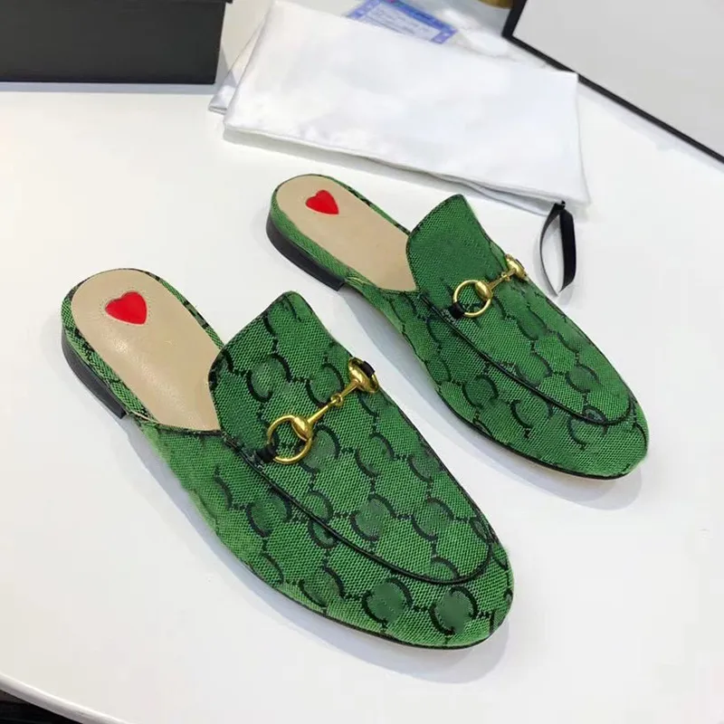 Princetown Lace Velvet Designer Mule Slippers With Metal Buckle