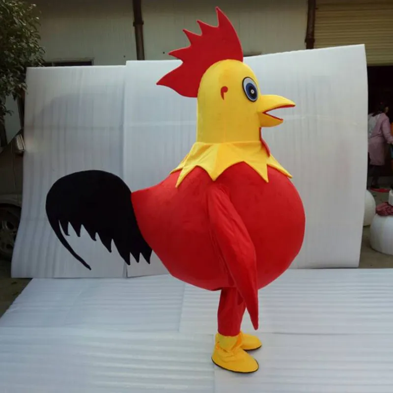 White Cock Rooster Chicken Mascot Costumes Suit main image 1