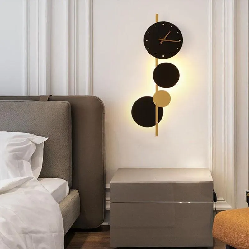 輸入盤LPレコード ウォールランプノルディック時計の装飾LEDシンプルなモダンなリビングルームの背景ライト廊下の寝室の燭台  送料無料HiHip|Home  Garden,Hotel Supplies - COM